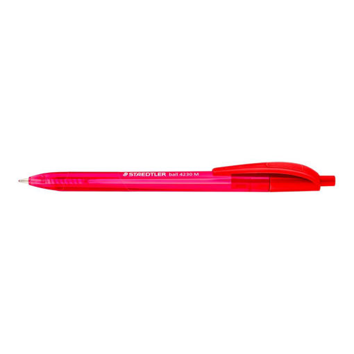 Picture of STAEDTLER RETRACTABLE BALLPOINT TRIANGULAR PEN M RED 1.0MM
